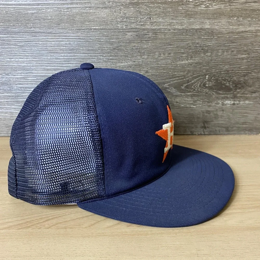 Vintage Houston Astros Hat Cap Snap‎ Back MLB Baseball Trucker Mens 80s